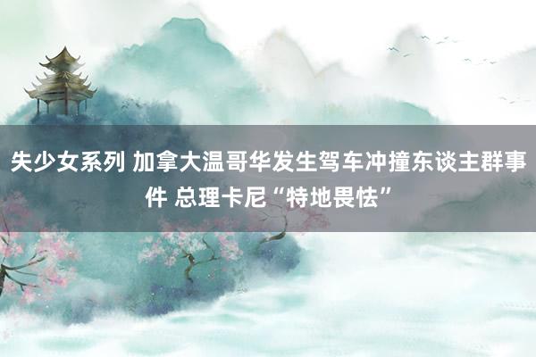 失少女系列 加拿大温哥华发生驾车冲撞东谈主群事件 总理卡尼“特地畏怯”